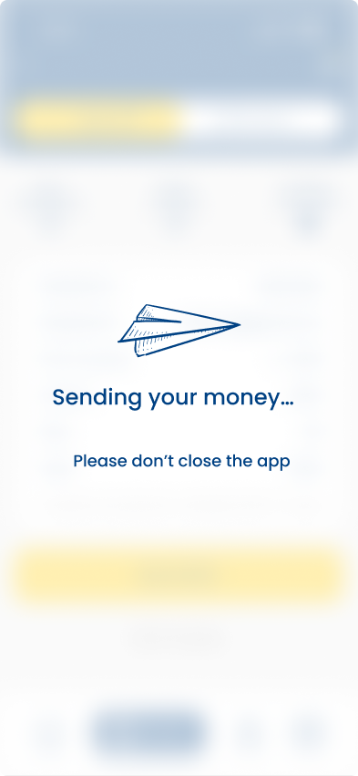 Sending your money loading state